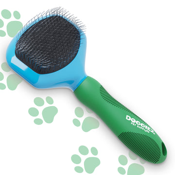 Pet Grooming Brush with Comfort Grip Handle